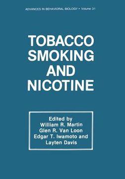 portada Tobacco Smoking and Nicotine: A Neurobiological Approach (en Inglés)