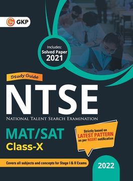 portada Ntse 2021-22: Class 10th (MAT + SAT) - Guide (in English)
