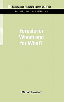portada forests for whom and for what?