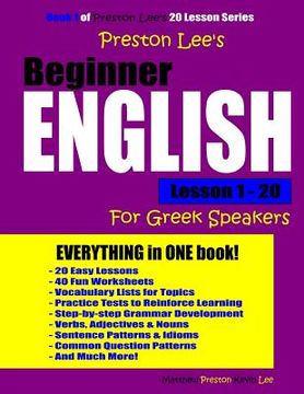 portada Preston Lee's Beginner English Lesson 1 - 20 For Greek Speakers (en Inglés)