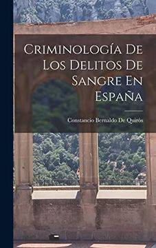 portada Criminología de los Delitos de Sangre en España