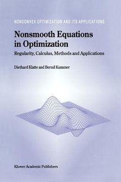 portada nonsmooth equations in optimization: regularity, calculus, methods and applications (en Inglés)