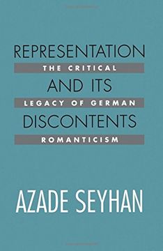 portada Representation and its Discontents: The Critical Legacy of German Romanticism (in English)
