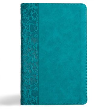 portada Csb Thinline Bible, Teal Leathertouch