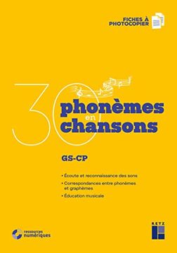 portada 30 Phonèmes en 30 Chansons Gs-Cp + Cd-Rom (en Francés)