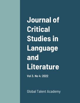 portada Journal of Critical Studies in Language and Literature: Vol 3. No 4: 2022 (en Inglés)