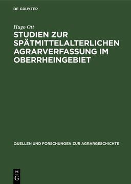 portada Studien zur Spätmittelalterlichen Agrarverfassung im Oberrheingebiet (in German)