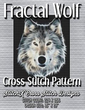 portada Fractal Wolf Cross Stitch Pattern (en Inglés)