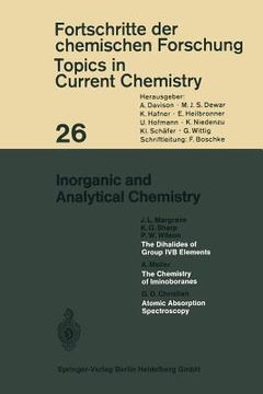 portada inorganic and analytical chemistry (en Inglés)