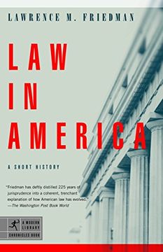 portada Law in America: A Short History (Modern Library Chronicles) (in English)
