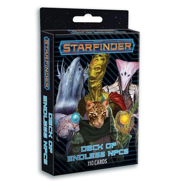 portada Paizo Inc. Starfinder: Deck of Endless Npcs - Includes 104 new npc Cards & 6 Rule Cards, Create new Npcs by Drawing 4 Random Cards, Roleplaying Game, Tabletop Accessory (en Inglés)