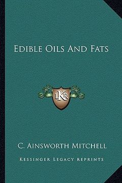 portada edible oils and fats (en Inglés)