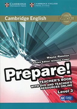 portada Cambridge English Prepare! Level 3 Teacher's Book With dvd and Teacher's Resources Online (in English)