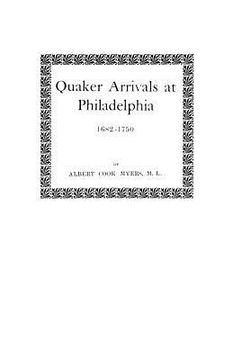 portada quaker arrivals at philadelphia, 1682-1750 (in English)
