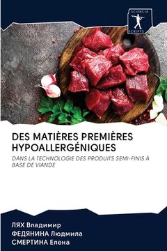 portada Des Matières Premières Hypoallergéniques (en Francés)