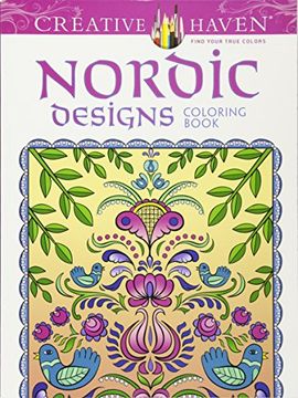 portada Creative Haven Deluxe Edition Nordic Designs Coloring Book (Adult Coloring)