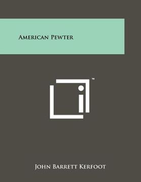 portada american pewter (en Inglés)