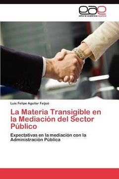 portada la materia transigible en la mediaci n del sector p blico (in Spanish)