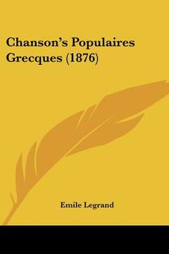 portada chanson's populaires grecques (1876) (en Inglés)