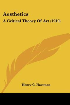portada aesthetics: a critical theory of art (1919) (en Inglés)