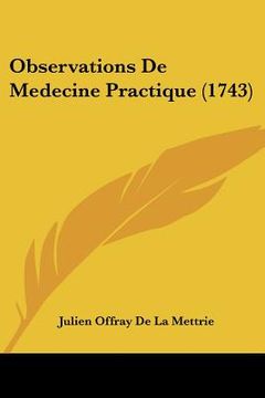 portada observations de medecine practique (1743) (en Inglés)