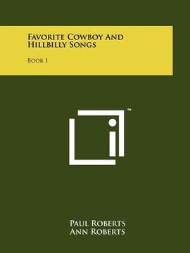 portada favorite cowboy and hillbilly songs: book 1 (en Inglés)