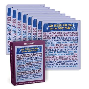 portada Em & Friends Wishes for you Cards new Year Cards With Envelopes (Box of 8)