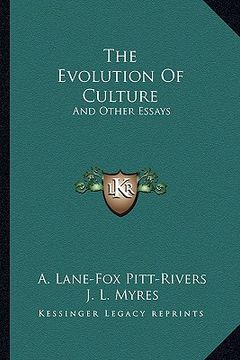 portada the evolution of culture: and other essays