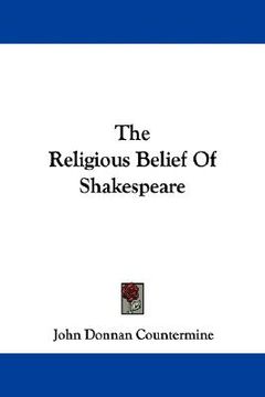 portada the religious belief of shakespeare (en Inglés)