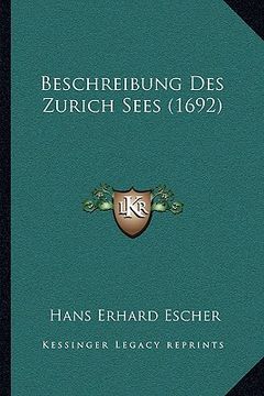 portada Beschreibung Des Zurich Sees (1692) (en Alemán)