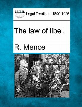 portada the law of libel. (in English)
