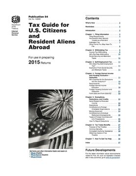 portada Publication 54: Tax Guide for U.S. Citizens and Resident Aliens Abroad (en Inglés)