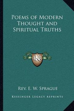 portada poems of modern thought and spiritual truths (en Inglés)