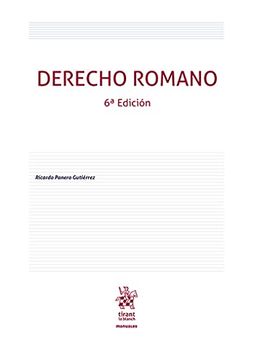 portada Derecho Romano 6ª Edición (Manuales de Derecho Canónico, Romano e Historia del Derecho)