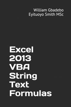 portada Excel 2013 VBA String Text Formulas (en Inglés)
