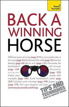 portada Back a Winning Horse: An Introductory Guide to Betting on Horse Racing (Teach Yourself - General) (en Inglés)
