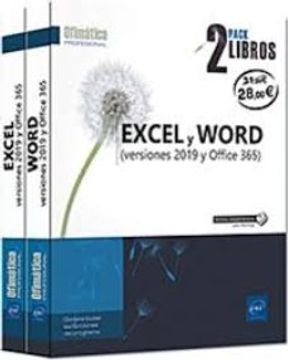 portada Excel y Word (Versiones 2019 y Office 365): Pack 2 Libros