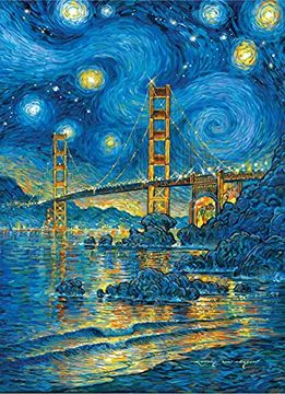 portada Peter Pauper Press san Francisco Starry Night 500 Piece Jigsaw Puzzle (en Inglés)