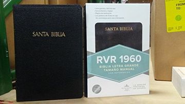 Comprar Biblia Rvr 1960 Letra Grande Manual Con Referencias Negro De 'B ...