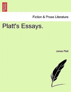 portada platt's essays. (in English)