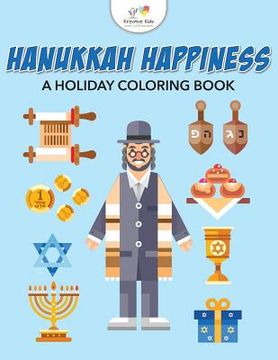 portada Hanukkah Happiness: A Holiday Coloring Book (in English)