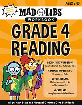 portada Mad Libs Workbook: Grade 4 Reading (Mad Libs Workbooks) (en Inglés)