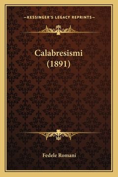portada Calabresismi (1891) (en Italiano)