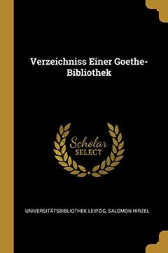 portada Verzeichniss Einer Goethe-Bibliothek (in German)