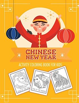 portada Chinese new Year Activity Coloring Book for Kids: 2021 Year of the ox | Juvenile | Activity Book for Kids | Ages 3-10 | Spring Festival (in English)