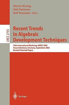 portada recent trends in algebraic development techniques