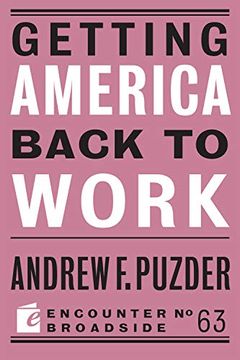 portada Getting America Back to Work (Broadside) (en Inglés)
