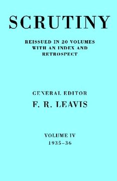 portada Scrutiny: A Quarterly Review Vol. 4 1935-36 (en Inglés)
