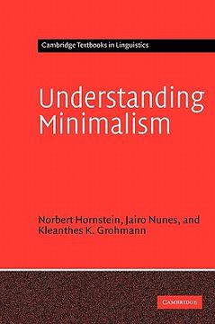 portada Understanding Minimalism Hardback (Cambridge Textbooks in Linguistics) (en Inglés)