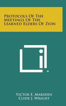 portada Protocols of the Meetings of the Learned Elders of Zion (en Inglés)